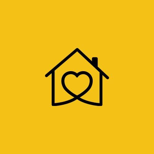 ícone de casa com coração